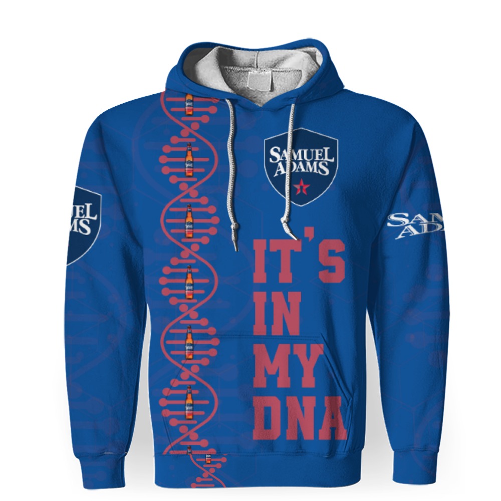 samuel adams its in my dna 3d unisex hoodie 1 Samuel Adams It's In My DNA-3D Unisex Hoodie - Image 1