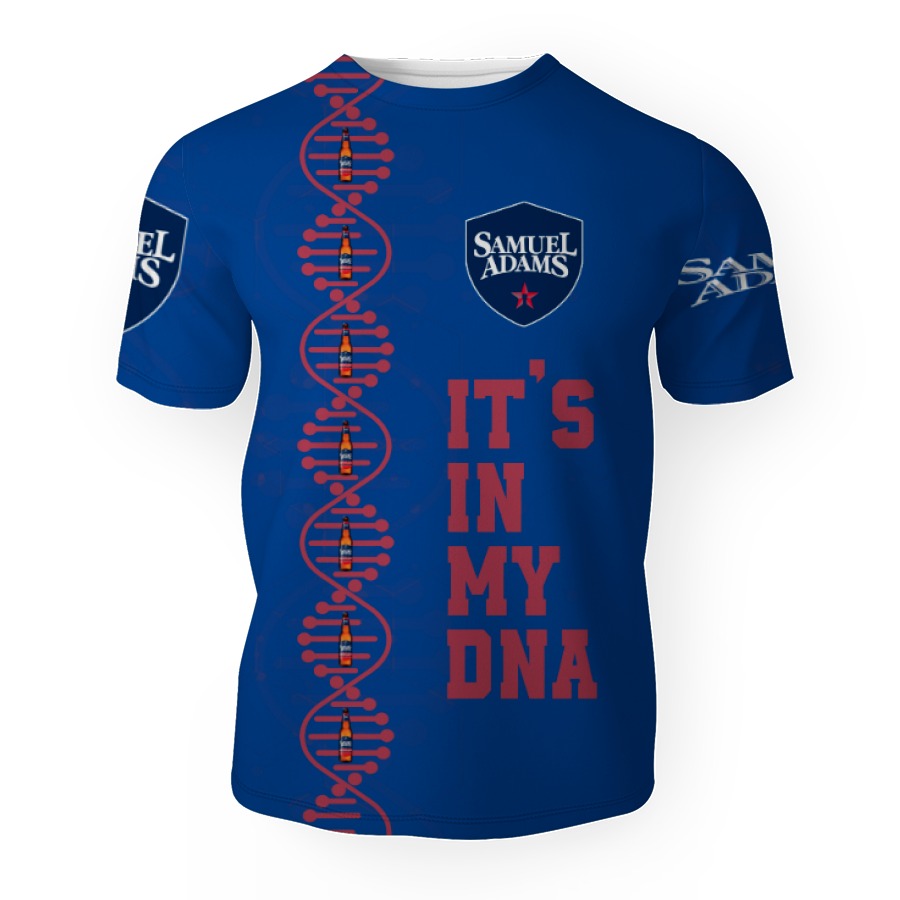 samuel adams its in my dna 3d unisex t shirt 1 Samuel Adams It's In My DNA-3D Unisex T-Shirt - Image 1