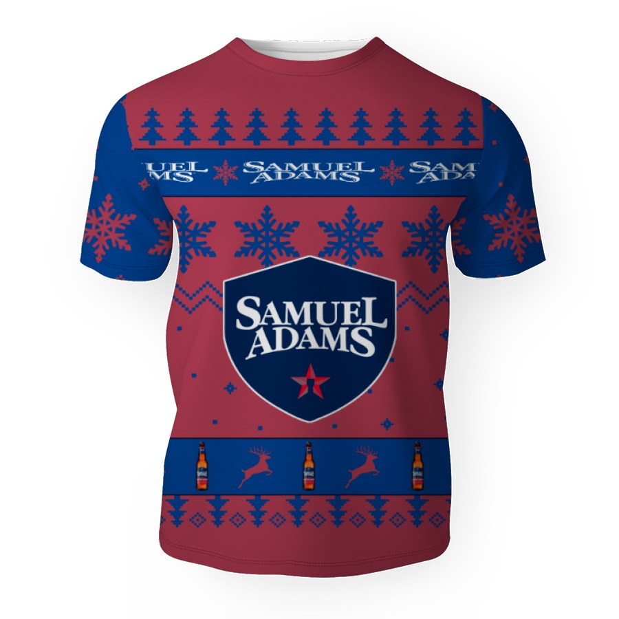 samuel adams merry christmas unisex gift fan 3d unisex t shirt 1 Samuel Adams Merry Christmas Unisex Gift Fan-3D Unisex T-Shirt - Image 1