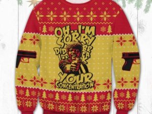 Samuel L Jackson Ugly Christmas Sweater - Image 1