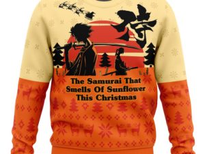 Samurai Champloo The Samurai That Smells Of Sunflower This Ugly Christmas Sweater - Image 1