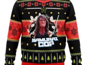 Samurai Cop Ugly Christmas Sweater - Image 1