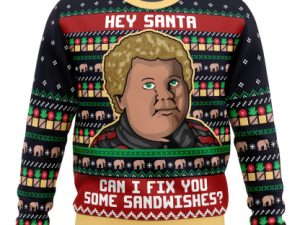 Sandwiches For Santa Bad Santa Ugly Christmas Sweater - Image 1