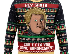 Sandwiches For Santa Bad Santa Ugly Christmas Sweater Holiday Gift - Image 1