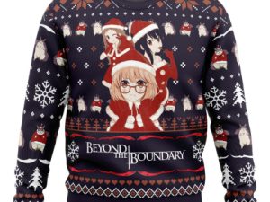 Santa Ai Mirai Mitsuki Beyond The Boundary Ugly Christmas Sweater - Image 1