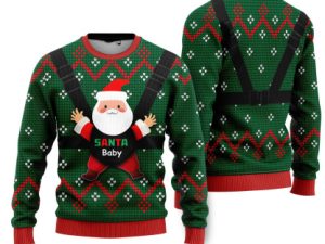 Santa Baby Ugly Christmas Sweater - Image 1