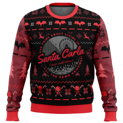 santa carla the lost boys ugly christmas sweater 1 Santa Carla The Lost Boys Ugly Christmas Sweater - Image 1