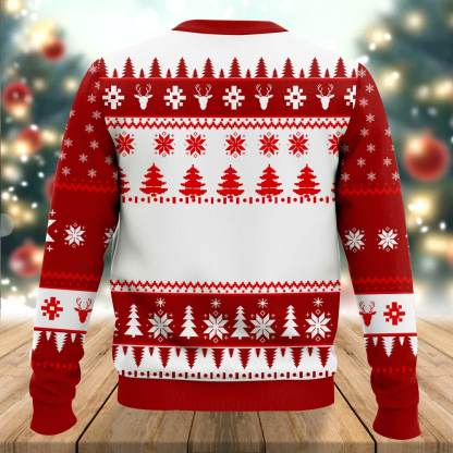 santa claus grinch yelling meme ugly christmas sweater 2 Santa Claus Grinch Yelling Meme Ugly Christmas Sweater - Image 2