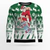 Santa Claus Skateboarding Ugly Christmas Sweater - Image 1