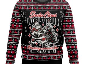 Santa Claus World Tour Ugly Christmas Sweater - Image 1