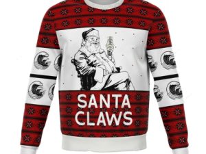 Santa Claws Holiday Ugly Christmas Sweater - Image 1