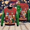 Santa Drink Beer With Reindeer Funny Ugly Christmas Sweater - Image 2