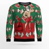 Santa Gym Ugly Christmas Sweater - Image 1