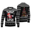 Santa Hockey Wants Your Two Front Teeth Ugly Christmas Sweater - Image 1