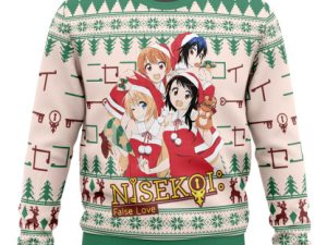 Santa Kosaki Chitoge Seishiro Marika Nisekoi Ugly Christmas Sweater - Image 1