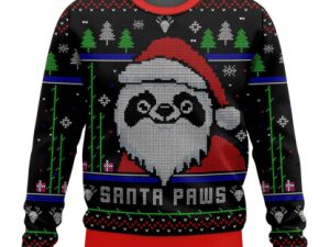 Santa Paws Ugly Christmas Sweater - Image 1