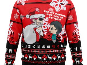 Santa Saiki The Desastrous Life Of Saiki K Ugly Christmas Sweater - Image 1