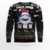 Santa Shark Ho Ho Ho Ugly Christmas Sweater - Image 1