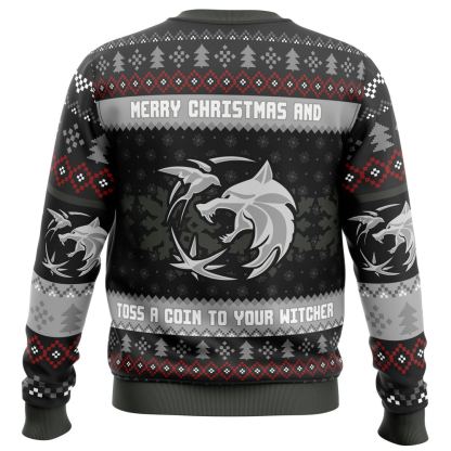 santa witcher the witcher ugly christmas sweater holiday gift 2 Santa Witcher The Witcher Ugly Christmas Sweater Holiday Gift - Image 2