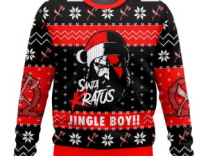 Santakatus Jingle Boy God Of The War Ugly Christmas Sweater - Image 1