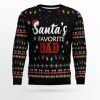 Santas Favorite Dad Ugly Christmas Sweater - Image 1