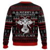 Satanic Merry Antichristmas Satan Claus Ugly Christmas Sweater - Image 2
