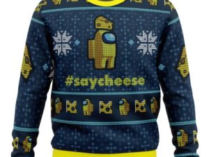 Say Cheese Among Us Ugly Christmas Sweater - Image 1