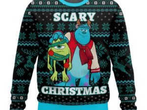 Scary Christmas Monsters Ugly Christmas Sweater - Image 1