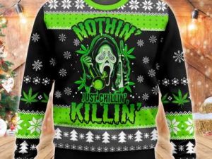Scream Just Chilling Ugly Christmas Sweater - Image 1