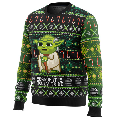 season it is jolly to be yoda ugly christmas sweater 2 Season It Is Jolly To Be Yoda Ugly Christmas Sweater - Image 2