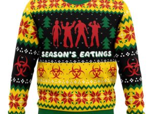 Seasons Eatings Zombie Ugly Christmas Sweater - Image 1