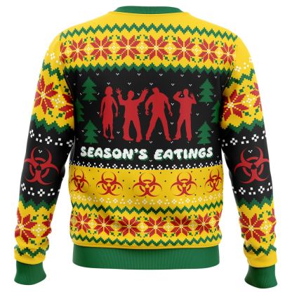 seasons eatings zombie ugly christmas sweater 2 Seasons Eatings Zombie Ugly Christmas Sweater - Image 2