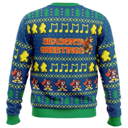 seasons greetings banjo kazooie ugly christmas sweater 2 Seasons Greetings Banjo Kazooie Ugly Christmas Sweater - Image 2