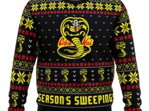 Seasons Sweepings Cobra Kai Karate Kid Ugly Christmas Sweater Holiday Gift - Image 1