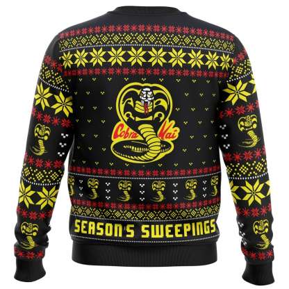 seasons sweepings cobra kai karate kid ugly christmas sweater holiday gift 2 Seasons Sweepings Cobra Kai Karate Kid Ugly Christmas Sweater Holiday Gift - Image 2