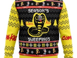 Seasons Sweepings Cobra Kai Ugly Christmas Sweater - Image 1