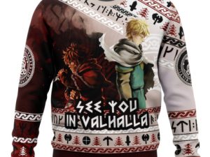 See You In Valhalla Vinland Saga Ugly Christmas Sweater - Image 1
