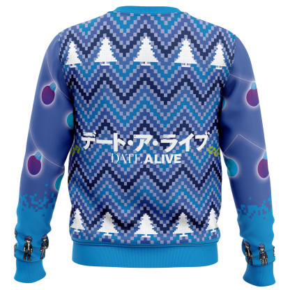 shido itsuka date a live ugly christmas sweater 2 Shido Itsuka Date A Live Ugly Christmas Sweater - Image 2