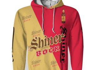 Shiner Bock And Pattern Logo-3D Unisex Hoodie - Image 1