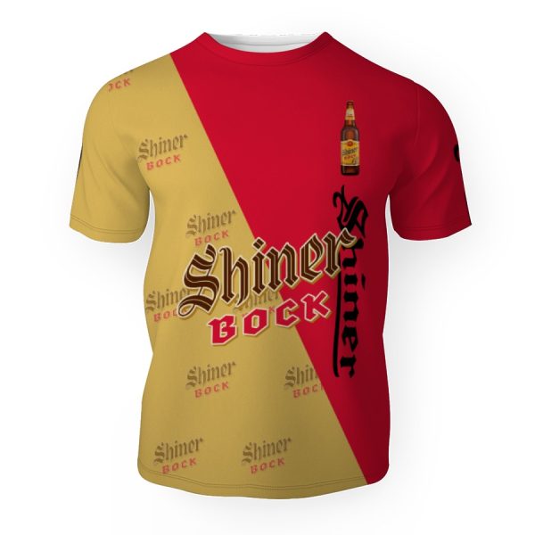 Shiner Bock And Pattern Logo-3D Unisex T-Shirt - Image 1