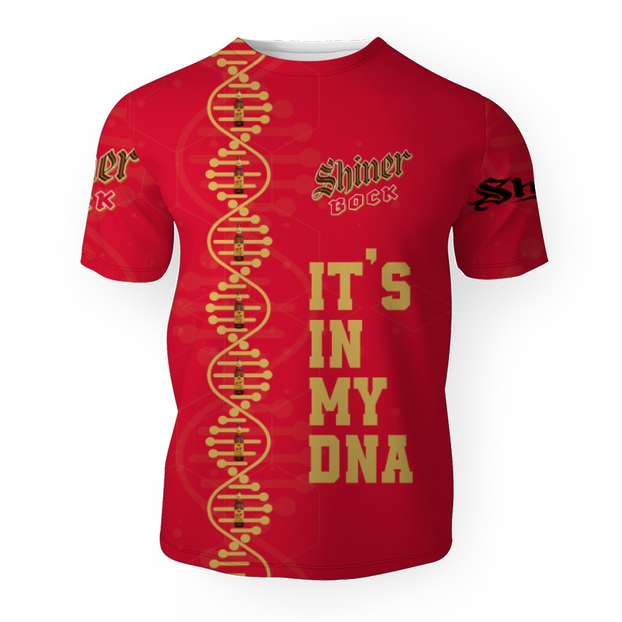 shiner bock its in my dna 3d unisex t shirt 1 Shiner Bock It's In My DNA-3D Unisex T-Shirt - Image 1