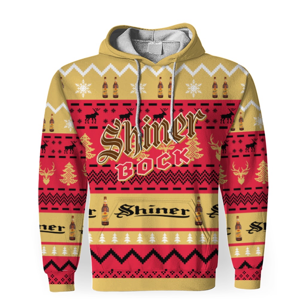 shiner bock shirts beer vintage logo 3d unisex hoodie 1 Shiner Bock Shirts Beer Vintage Logo-3D Unisex Hoodie - Image 1