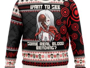 Shiro Blood Bending Deadman Wonderland Ugly Christmas Sweater - Image 1