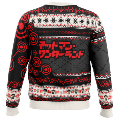 shiro blood bending deadman wonderland ugly christmas sweater 2 Shiro Blood Bending Deadman Wonderland Ugly Christmas Sweater - Image 2