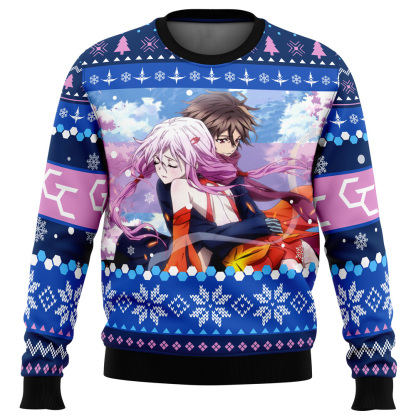 shuu and inori guilty crown ugly christmas sweater 1 Shuu And Inori Guilty Crown Ugly Christmas Sweater - Image 1