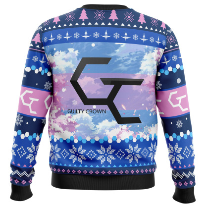 shuu and inori guilty crown ugly christmas sweater 2 Shuu And Inori Guilty Crown Ugly Christmas Sweater - Image 2