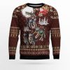 Siberian Husky Reindeers Car Ugly Christmas Sweater - Image 1