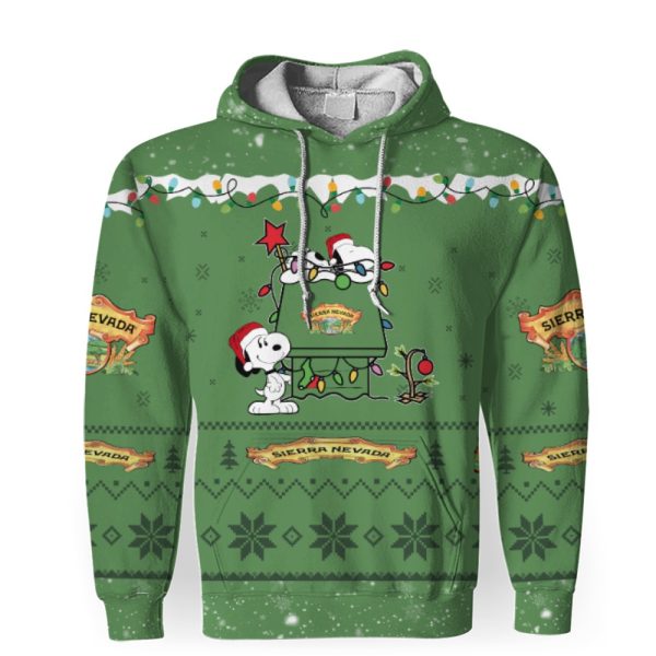 Sierra Nevada American Merry Christmas, Snoopy House Cute Fan Gift-3D Unisex Hoodie - Image 1