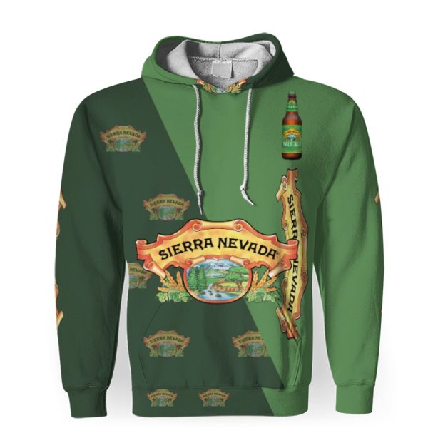 Sierra Nevada And Pattern Logo-3D Unisex Hoodie - Image 1