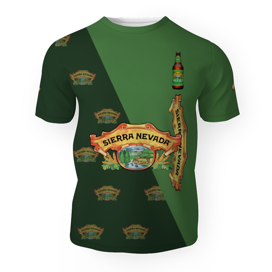 sierra nevada and pattern logo 3d unisex t shirt 1 Sierra Nevada And Pattern Logo-3D Unisex T-Shirt - Image 1